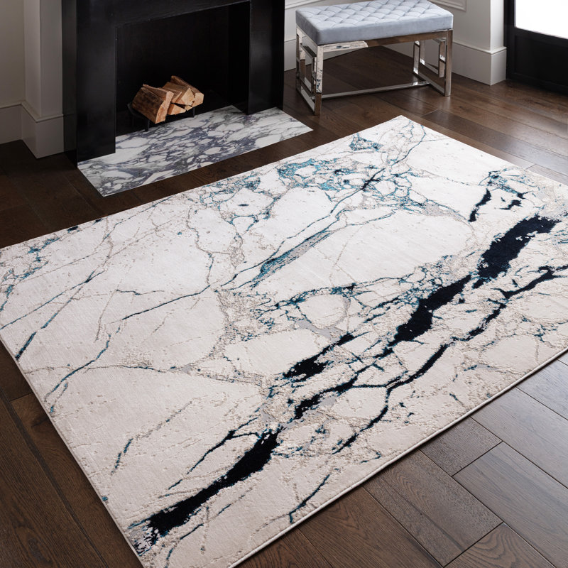 Aurora AU22 Quake Metallic Beige Area Rug, Rectangle 160cm x 230cm