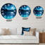 Romantic Moon Over Deep Blue Sea I - Nautical & Coastal Wall Clock-60329000