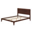 Lit plateforme en bois de bambou de style Mid-Century avec support en lattes de bois-795761469-795761468