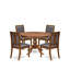 A3BC0CF6D4B54A2EA0A996CE40DEF1A9 5-Piece Modern Dining Set includes a Modern Table and 4 Kitchen chairs - Antique Walnut-300362042