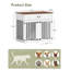 Mobilier pour cage de chien avec tiroirs de rangement, élégante maison pour animaux de compagnie et table de bout
