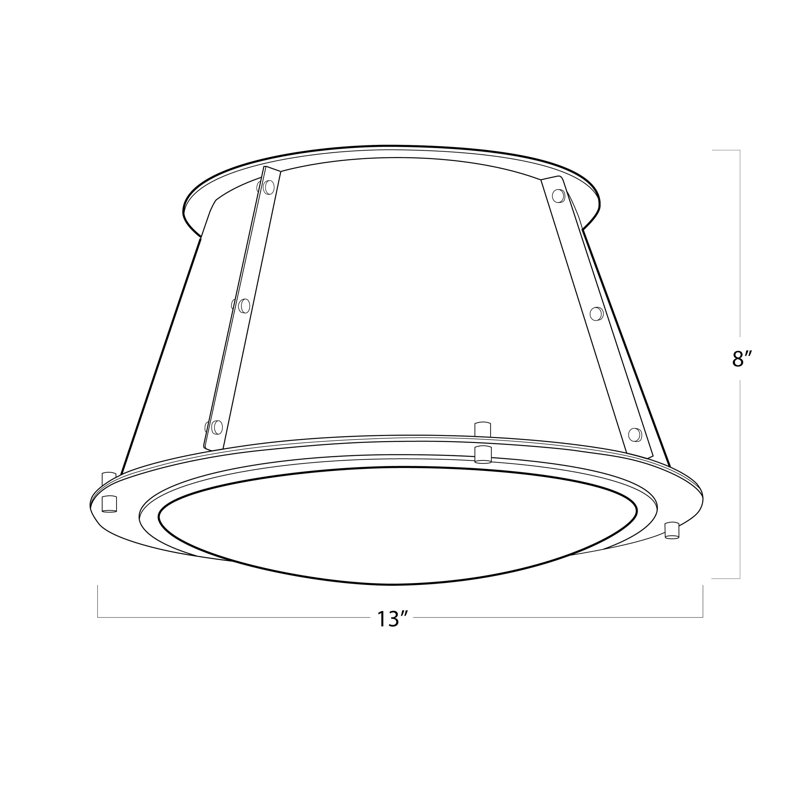 1 - Light Flush Mount, White