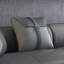 Coussin modulaire en cuir véritable gris foncé-1928947602