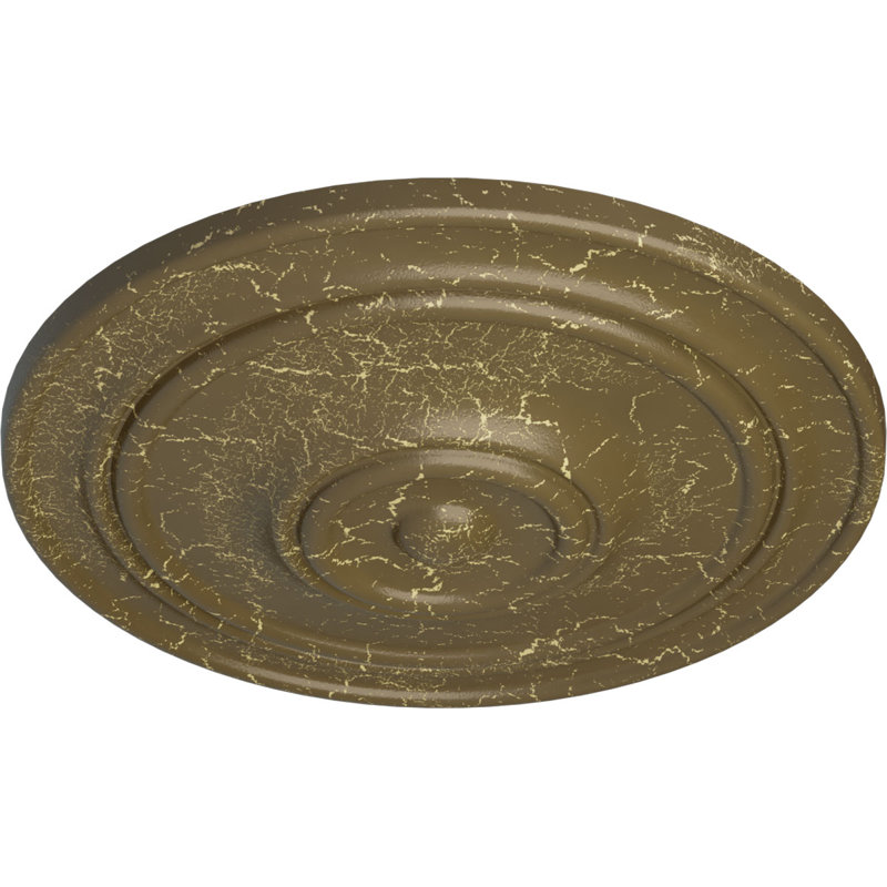 Médaillon de plafond Endurathane Classic, DE 21 7/8 po x P 2 3/8 po (pour auvents jusqu'à 5 1/2 po), fini craquelé de boue du Mississippi peint à la main