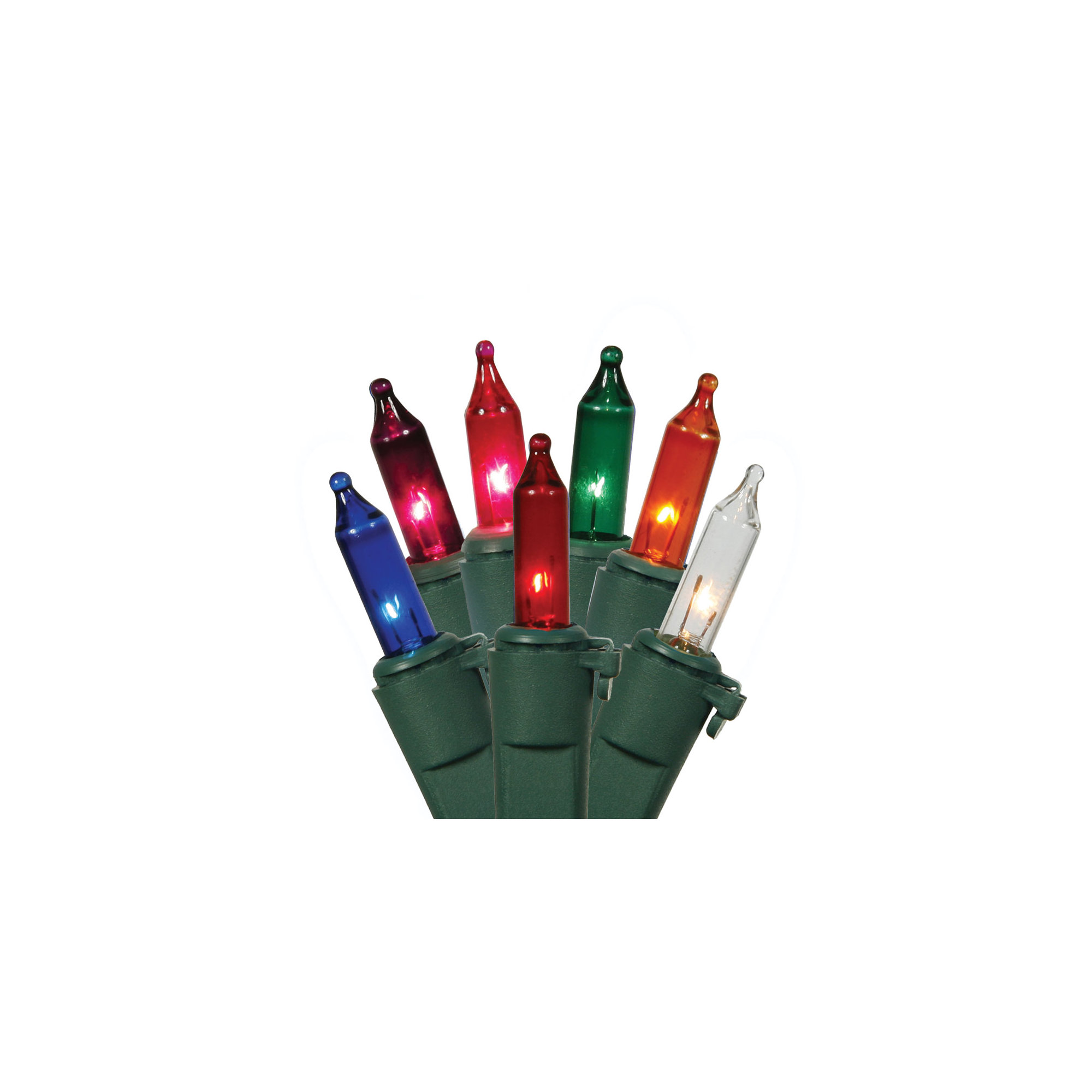 Mini Christmas String Light Set, Multi/Green, 100, 552"