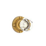 Passage Old Town Clear Knob with Ribbon & Reed Rose