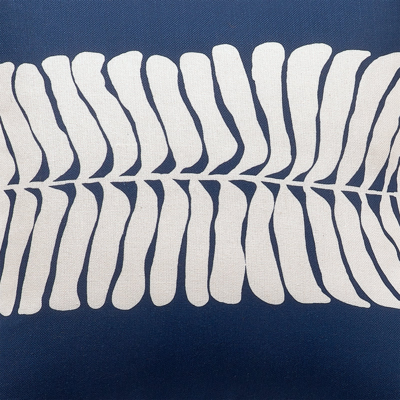 Coussin décoratif intérieur / extérieur en fil de polyester recyclé - double face, résistant aux taches, lavable à la machine - tropical - patio, terrasse, porche, salon - bleu - (20 po x 20 po)