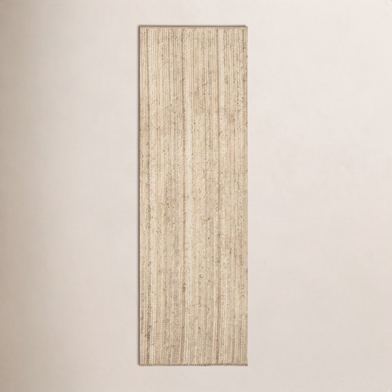 Tapis en jute naturel Aevry, Tapis de couloir 2 pi 6 po x 8 pi