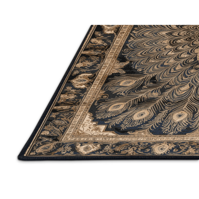 Tapis brun lavable à la machine, Rectangulaire 2 pi x 3 pi