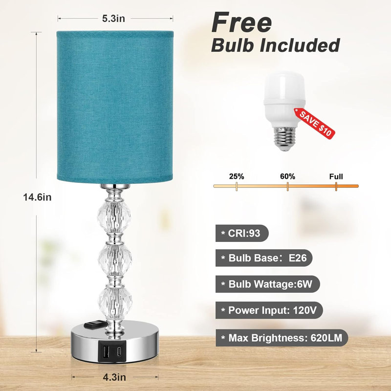 Lampe de table en cristal Green Touch