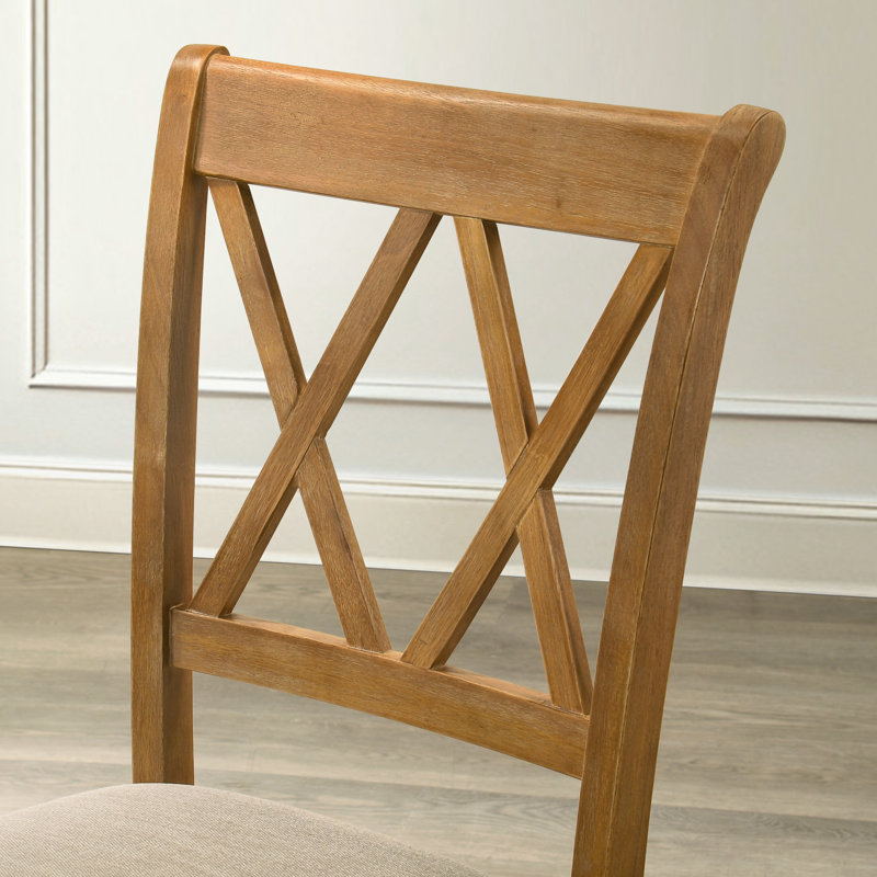Ebbert 18'' H Upholstered Side Chair, Cottage Oak