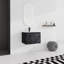 Meuble-lavabo mural 24 po avec lavabo en céramique et porte d'armoire à fermeture en douceur, ensemble KD-238638126