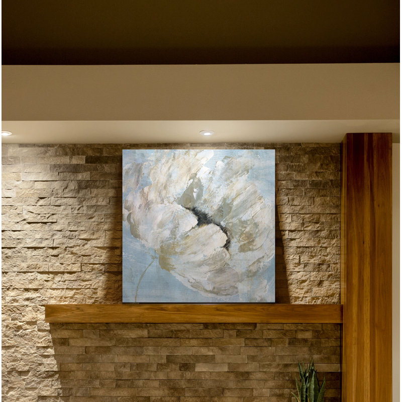 « blue blanc i », peinture sur toile tendue, H 24 po x l 24 po x P 1,5 po