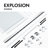  50" – 54” W x 78" H H Frameless Soft Closing Double Sliding Low Iron Glass Shower Doors | 3/8" (10mm) Thickness Clear  Tempered Glass | Easy Clean Coating | Durable Stainless-Steel Hardware | Leak-Proof Precision-107140770