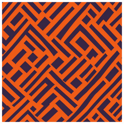 Couvre-lit matelassé orange et noir Maze