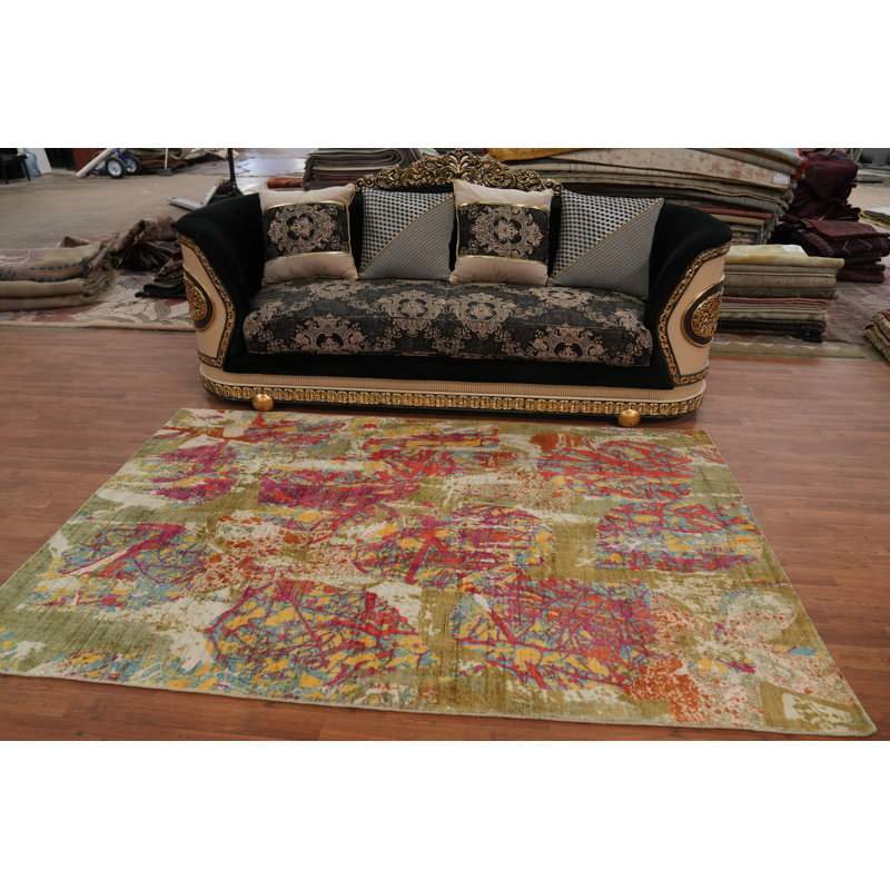 Tapis de salon moderne et abstrait 5 x 8