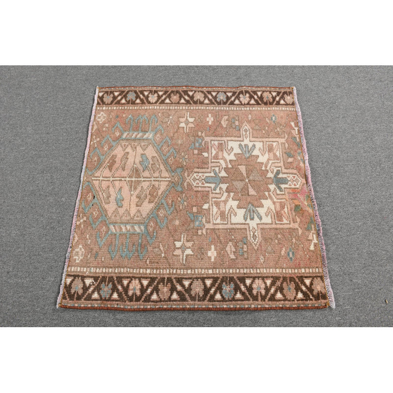 Tapis rétro rétro tissé à la main Anatolian