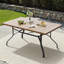 Table de salle à manger rectangulaire avec trou pour parasol 1,57 po-129700539