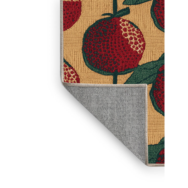 Washable Miracle Fruit Fruits Area Rug, Rectangle 7' x 10'