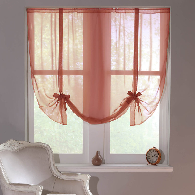 Sedgewick Sheer TIED BLIND Single Panel, Terracotta