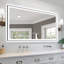 Miroir de salle de bain moderne sans cadre avec fonction de désembuage et lumière réglable-560712874-566337161-566337165