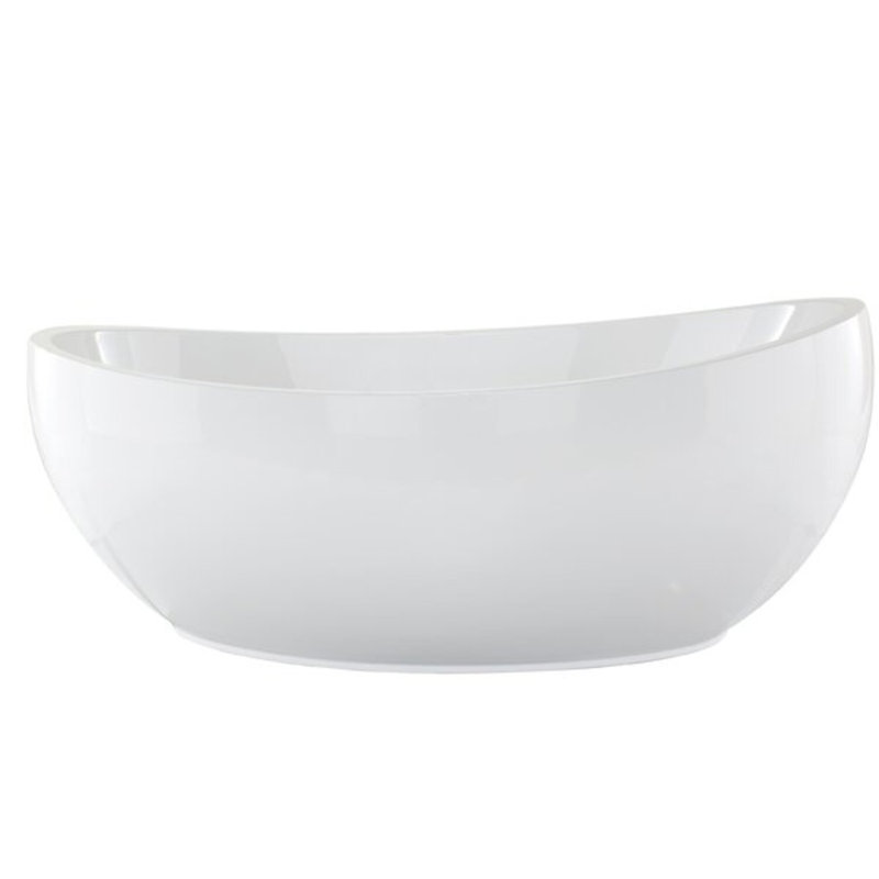 Picasso 72'' L Freestanding Soaking Bathtub, Linear Overflow, Satin Brass