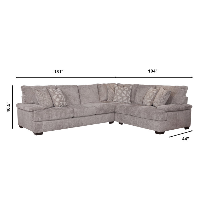 Canapé modulaire 2 pièces Sartor, Polyester brun