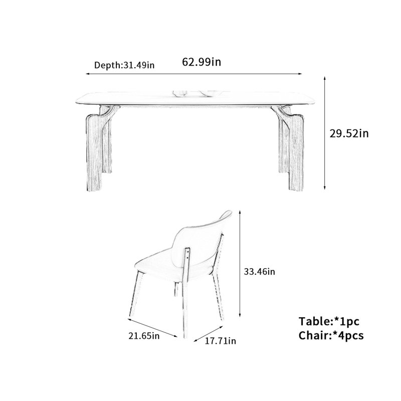 Masayasu, 29.52"H x 62.99"L x 31.49"W