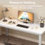 Grand bureau d'ordinateur, bureau d'ordinateur de jeu avec un design moderne, bureau d'ordinateur de bureau.-1162997067-1162997068