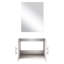 Meuble-lavabo blanc l 24 po x P 22 po avec miroir de 18 po - rangement spacieux, entièrement assemblé, installation facile avec miroir de 24 po x 22 po-205587958