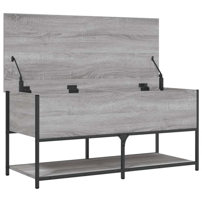 Storage Bench, Grey/Brown/Blue