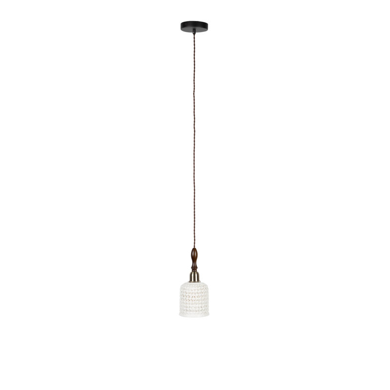 Luminaire suspendu cylindrique simple 1 lumière Poppy