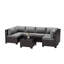 Canapé modulaire en U 7 pièces avec coussins Hanshaw-763930763