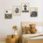 Mid-Century Duotone Monstera Leaf Landscape - ensemble de 4 reproductions de cadres photo simples-97762563-97762564