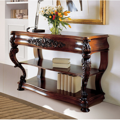 57" Solid/Manufactured Wood Console Table