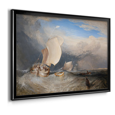 Bateaux néerlandais dans une tempête (la pièce de mer de Bridgewater) -J.M.W. Toile tendue avec châssis Turner, 1801