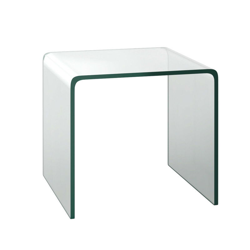 Agnela Glass Top End Table