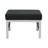 Atlas Modern Chrome and Leather Ottoman-775271181