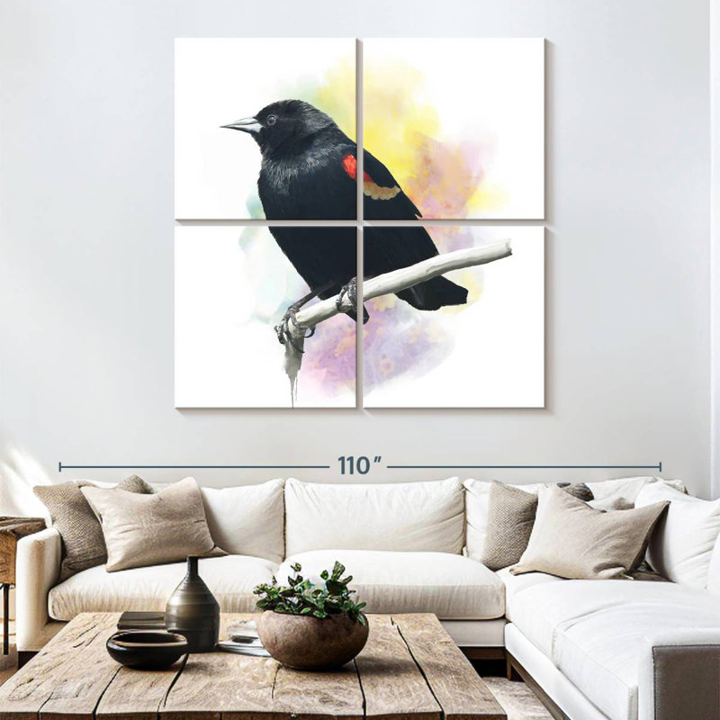 Brampt Red Winged Blackbird, 74" H x 74" W