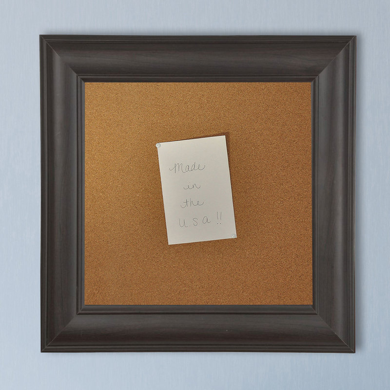 Linlin Wall Mounted Solid Wood Bulletin Board, 3' 5" H x 2' 5" W