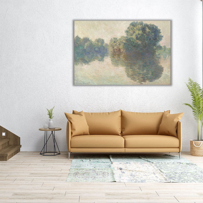 La seine à Giverny, 1897 - reproduction d'art sur toile, H 32 po x l 48 po
