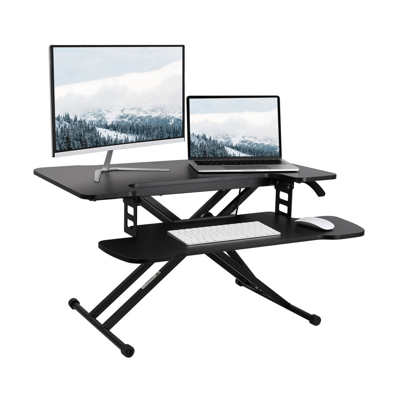 Schmitz Adjustable Metal Base Standing Desk Converter