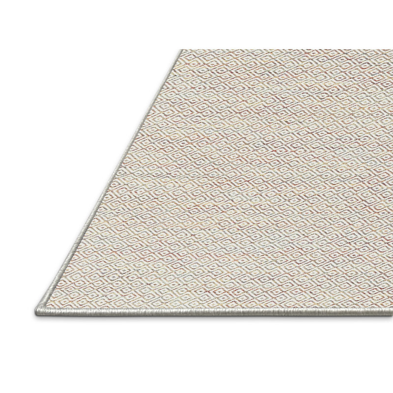 Tapis contemporain beige / gris, Rectangle 5 pi x 7 pi