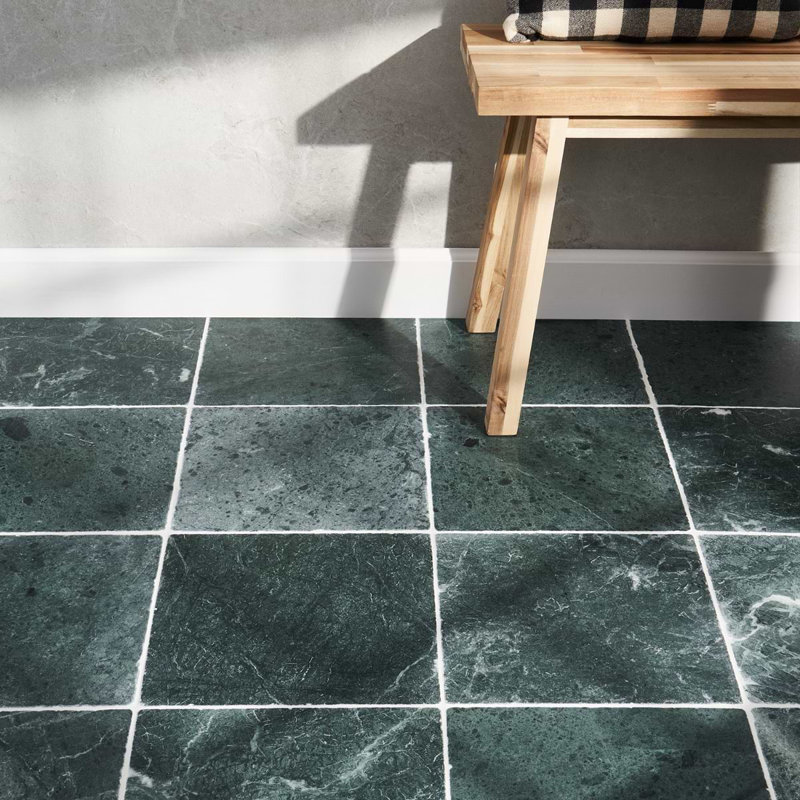 Avanti 12x12 Tumbled Marble Tile, Verde Green