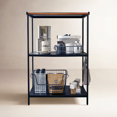 Yamazaki Home 3-Tiered Storage Rack - Kitchen Shelf Organizer, Short, Steel, Short