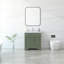 Ensemble de meuble-lavabo autoportant 30 po Aurilla en vert forêt avec plateau en quartz de Carrare blanc Aurilla-1377592122-1605858375