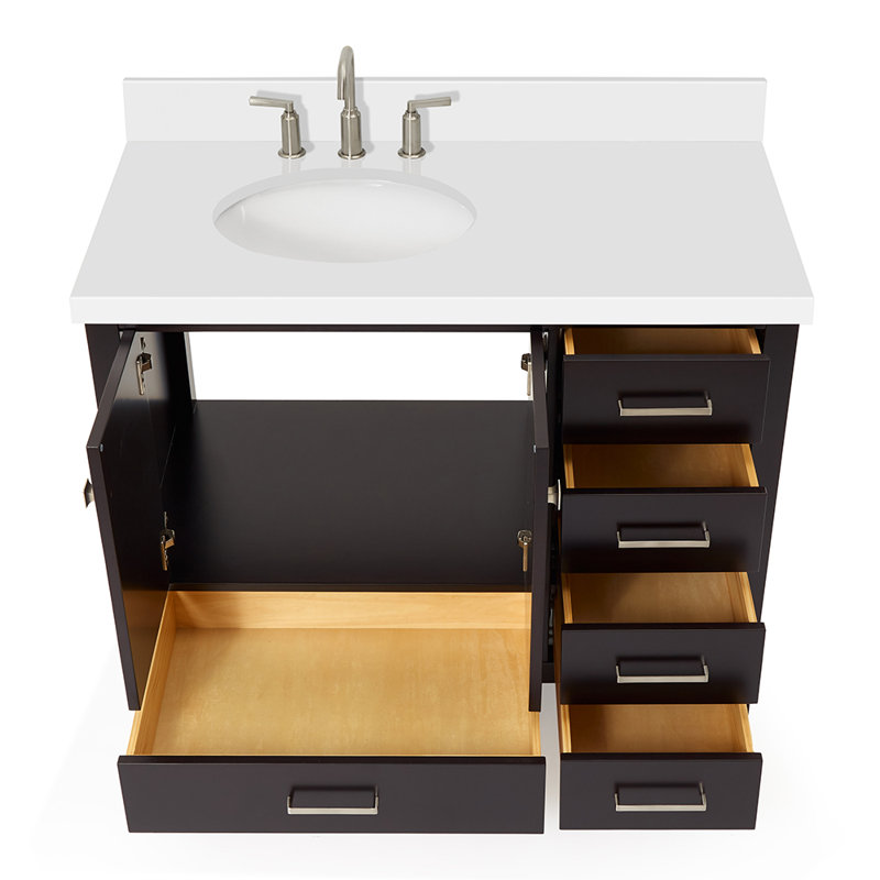 Ensemble de meuble-lavabo simple 43 po Cambridge, Espresso