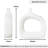  Orlando 11" Open Hole Ceramic White Vase-669796868
