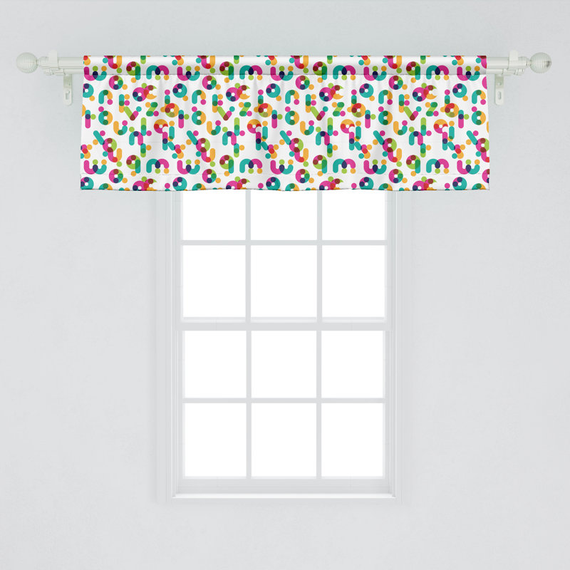 Multicolore cantonnière Ambesonne, L 54 po x L 12 po