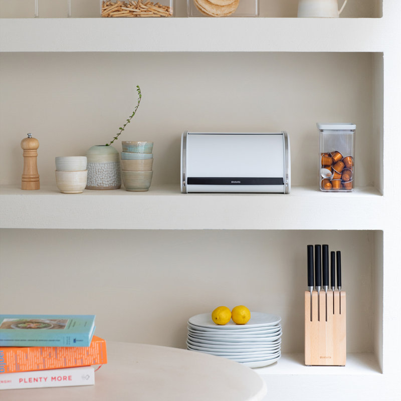 Brabantia Medium Roll Top Bread Bin, White
